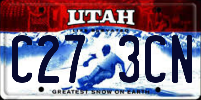 UT license plate C273CN