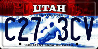 UT license plate C273CV