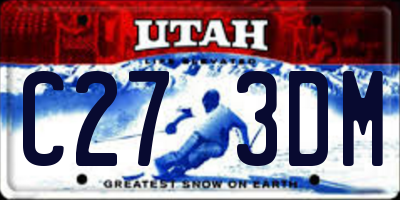 UT license plate C273DM