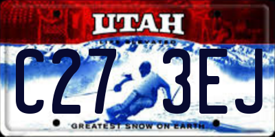 UT license plate C273EJ