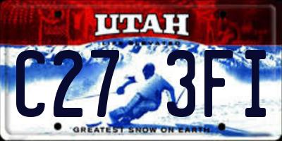 UT license plate C273FI