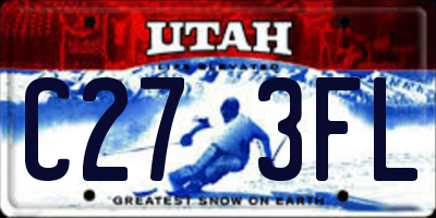 UT license plate C273FL