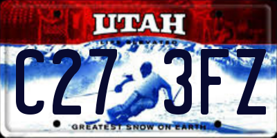UT license plate C273FZ