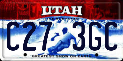 UT license plate C273GC
