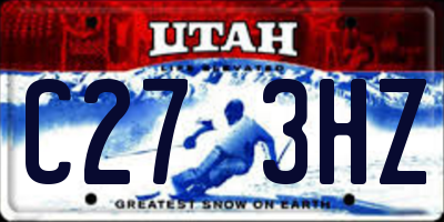 UT license plate C273HZ