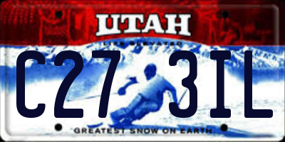UT license plate C273IL