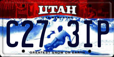 UT license plate C273IP