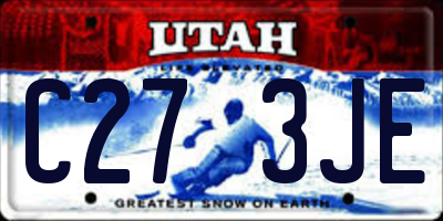 UT license plate C273JE