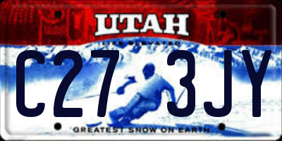 UT license plate C273JY