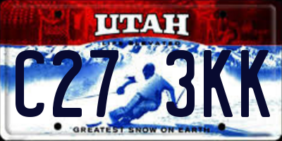 UT license plate C273KK