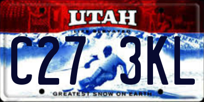 UT license plate C273KL