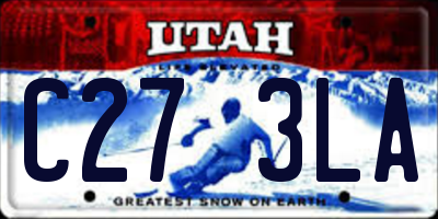 UT license plate C273LA