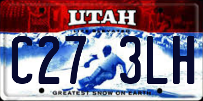 UT license plate C273LH