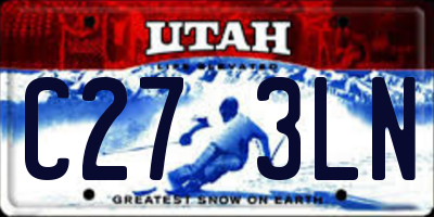 UT license plate C273LN