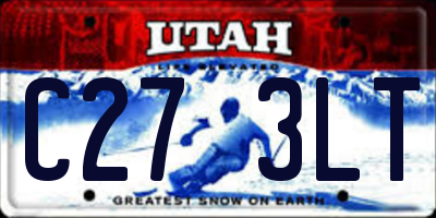 UT license plate C273LT