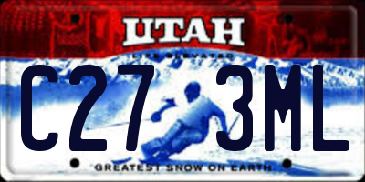 UT license plate C273ML