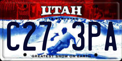 UT license plate C273PA