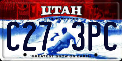 UT license plate C273PC