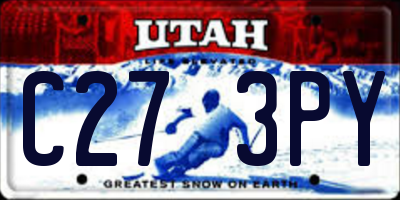 UT license plate C273PY