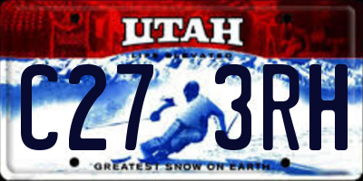 UT license plate C273RH
