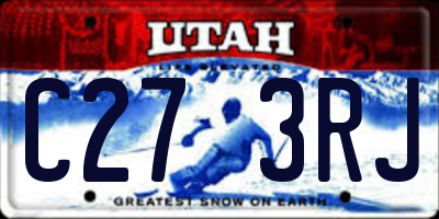 UT license plate C273RJ