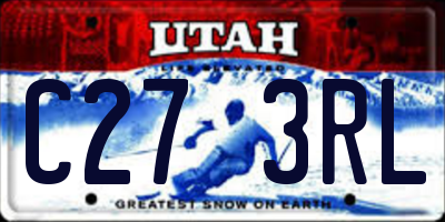 UT license plate C273RL