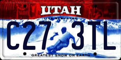 UT license plate C273TL