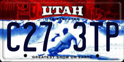 UT license plate C273TP
