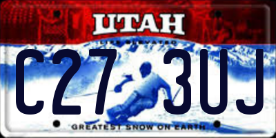 UT license plate C273UJ