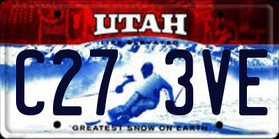 UT license plate C273VE