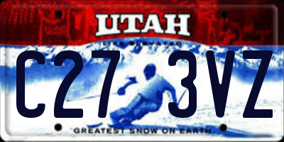UT license plate C273VZ