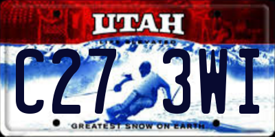 UT license plate C273WI