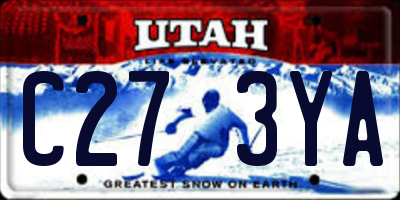 UT license plate C273YA