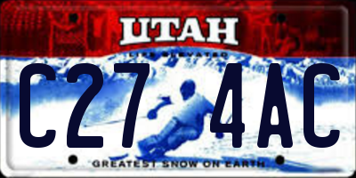 UT license plate C274AC