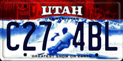UT license plate C274BL