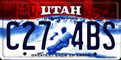 UT license plate C274BS