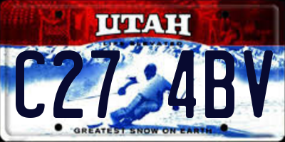 UT license plate C274BV
