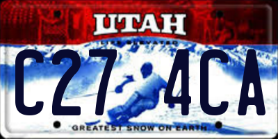 UT license plate C274CA