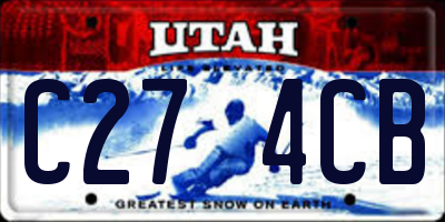 UT license plate C274CB