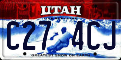 UT license plate C274CJ