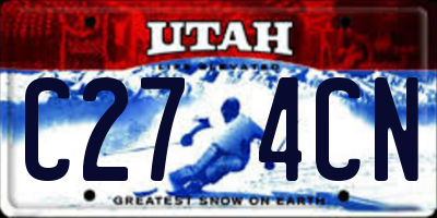 UT license plate C274CN