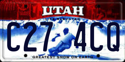 UT license plate C274CQ