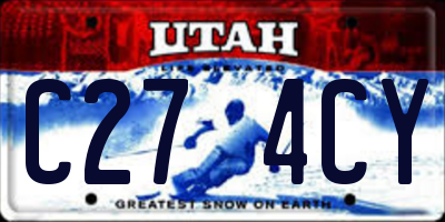UT license plate C274CY