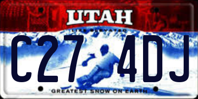 UT license plate C274DJ