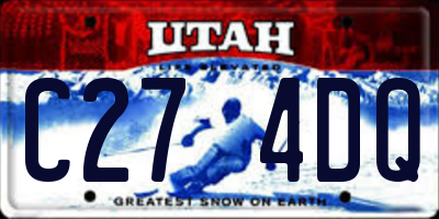 UT license plate C274DQ