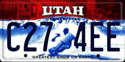 UT license plate C274EE