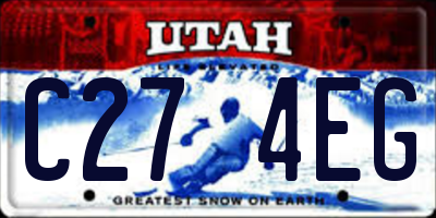 UT license plate C274EG