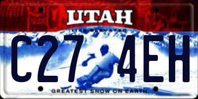 UT license plate C274EH
