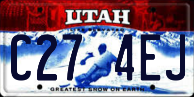 UT license plate C274EJ