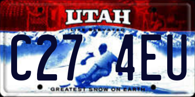 UT license plate C274EU